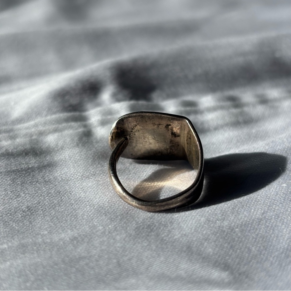 Vintage Native American Chief Antique Spoon Ring - Picture 3 of 6